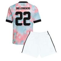 Camiseta Bélgica Alexis Saelemaekers #22 Segunda Equipación Replica Mundial 2026 para niños mangas cortas (+ Pantalones cortos)